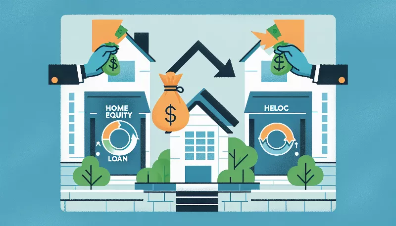 Can you explain the differences between a home equity loan and a HELOC?